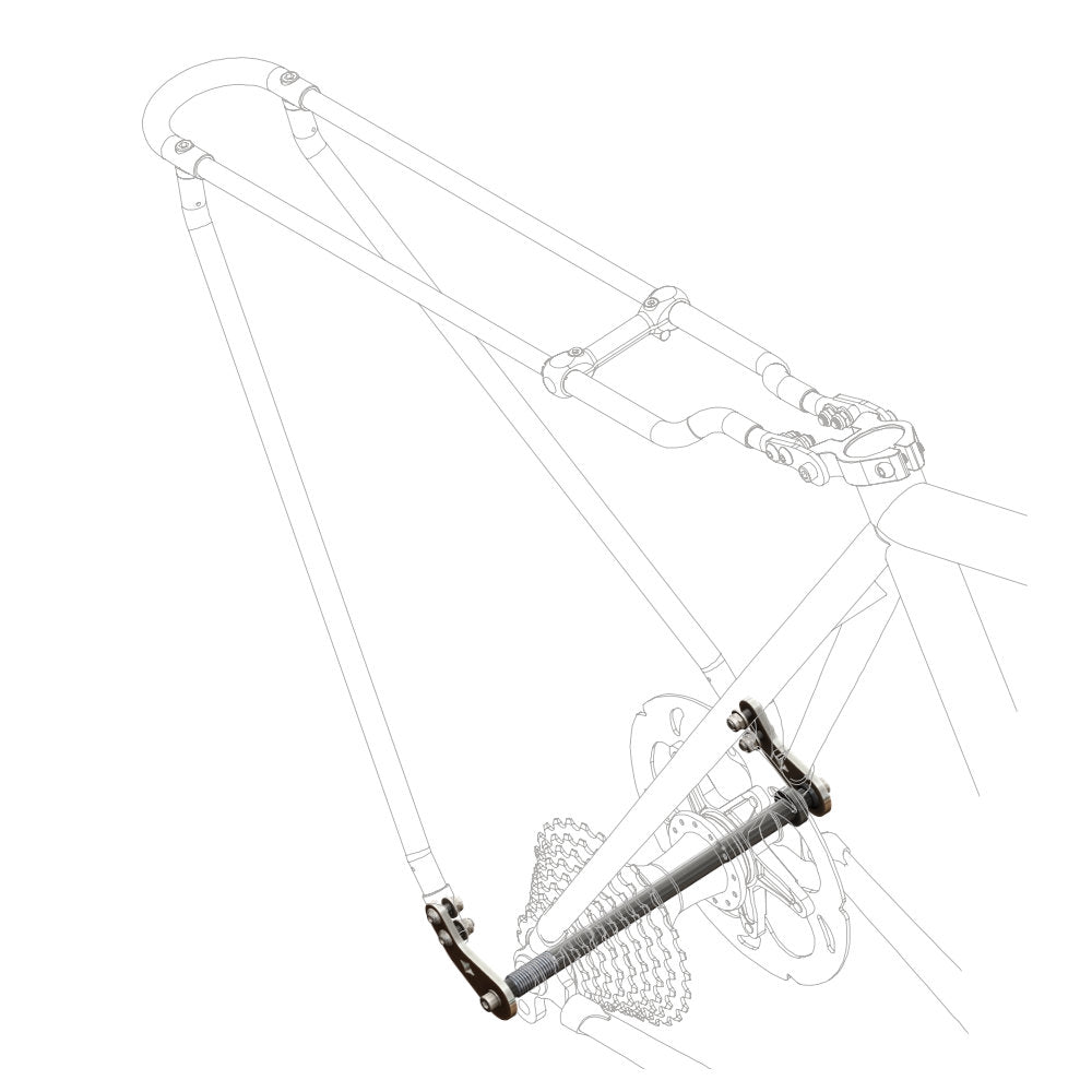 Perno passante adattatore per portapacchi bici