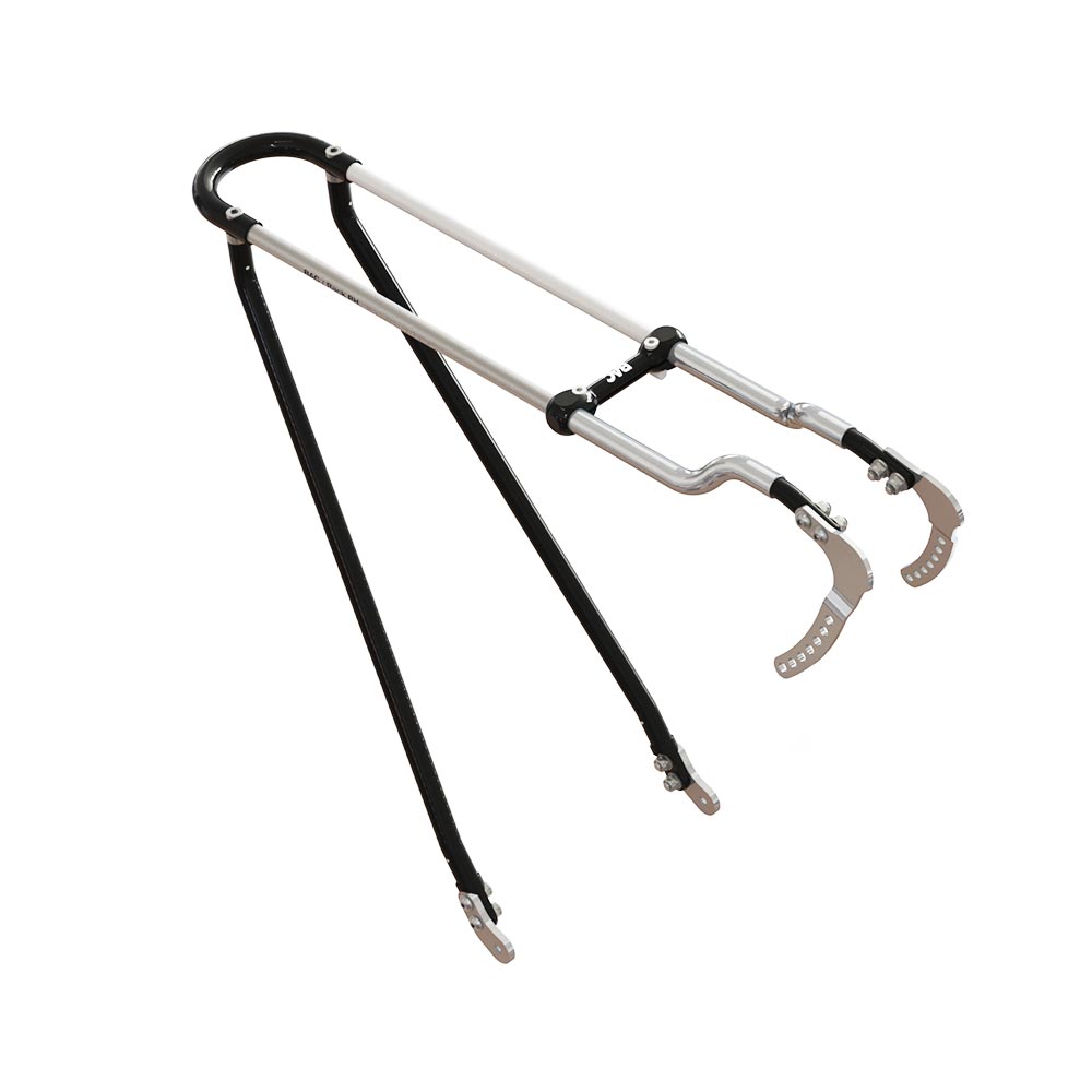 Portapacchi inox alluminio nero cicloturismo